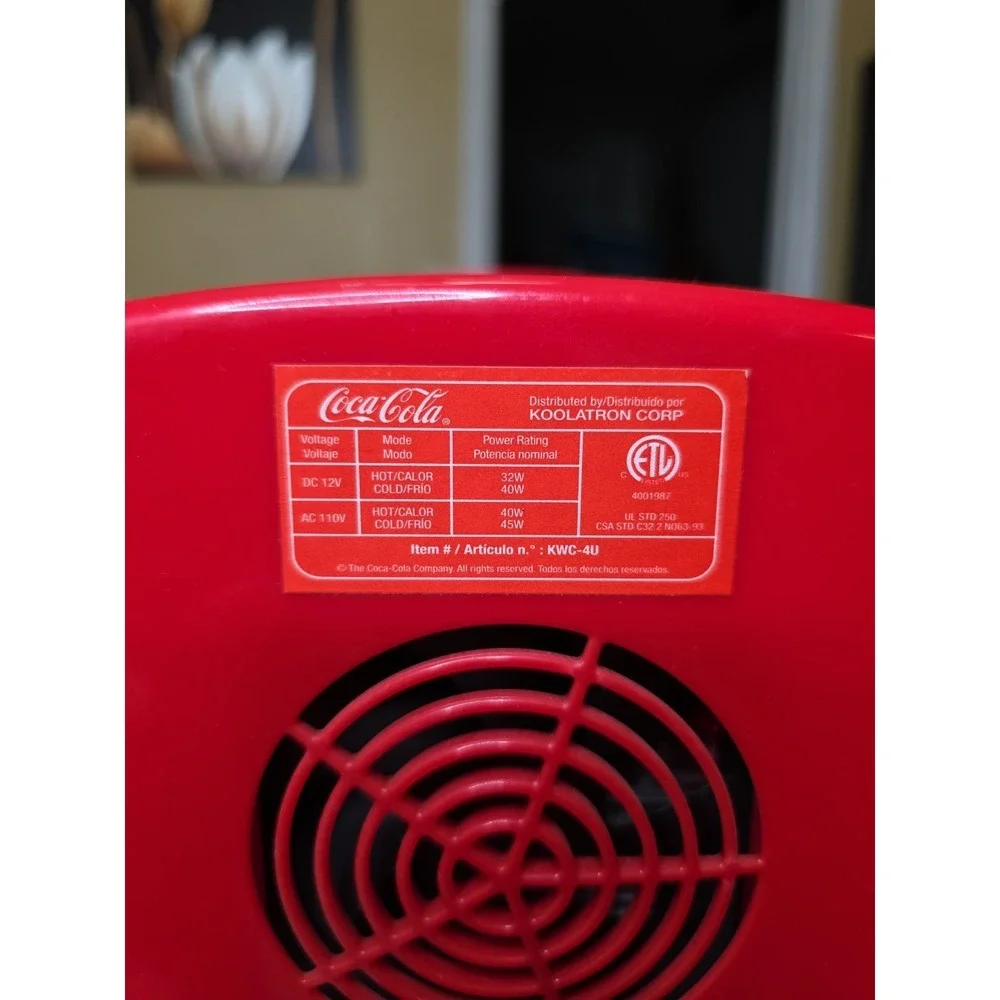 Coca-Cola Mini Fridge, 6 Can Mini Fridge, Cooler & Heater, Personal Retro Fridge